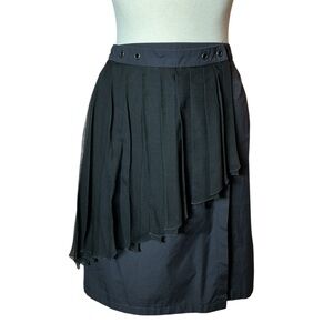 Vintage Y2K Chanel Cotton poplin silk pleated skirt